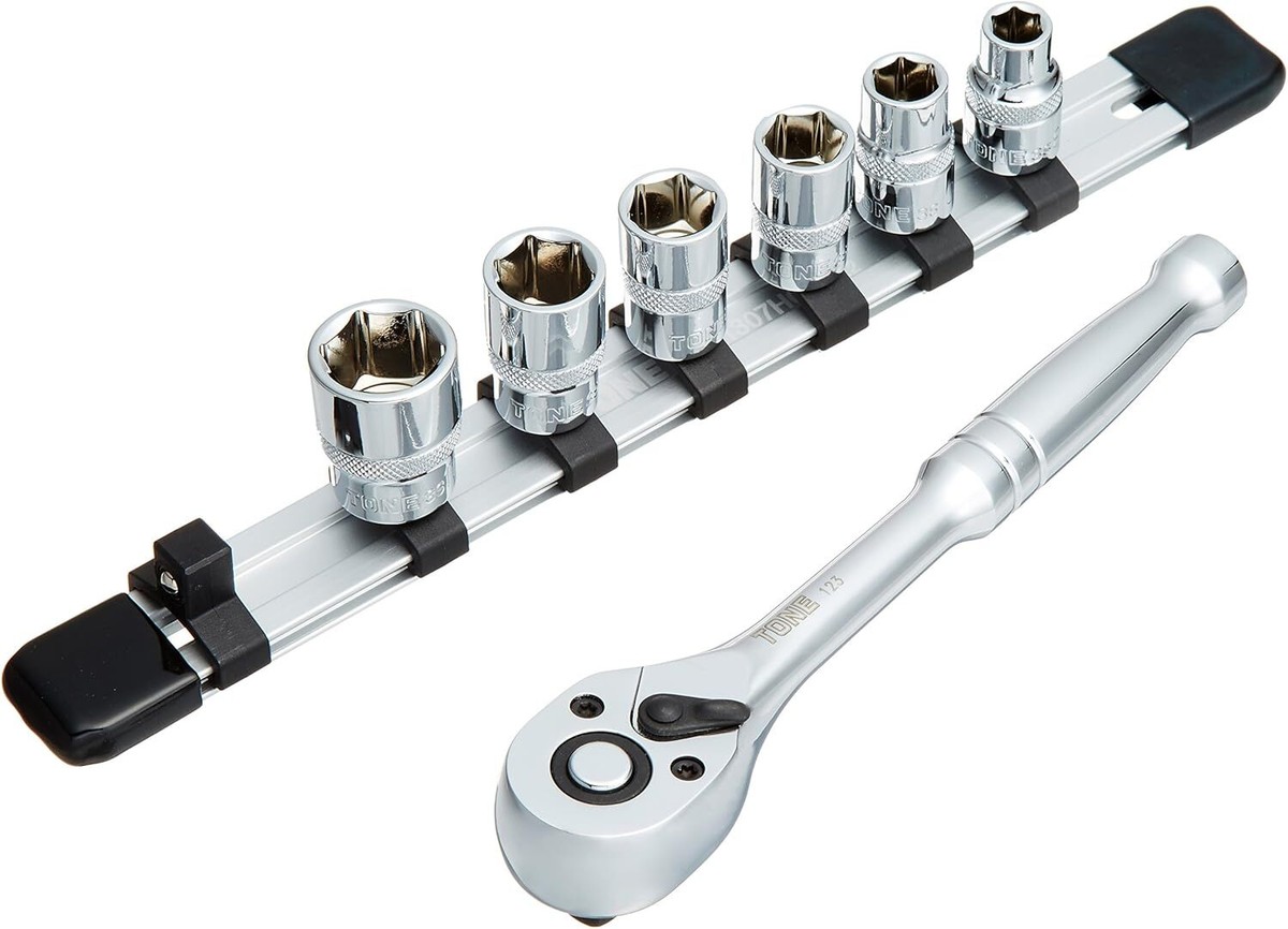 TONE　SOCKETWRENCHSET　1500M TONE Socket wrench set 1500, 9.5mm (3/8) silver inch, 21