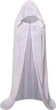 Unisex Adults Hooded Cloak Long Velvet Cape for Halloween Christmas Cosplay Cost