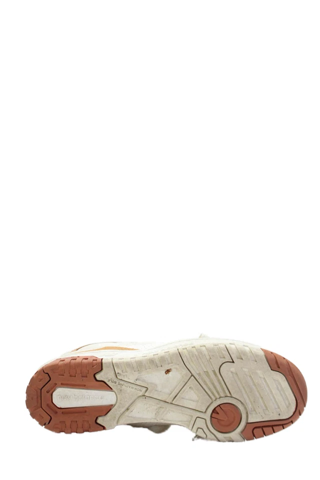 New Balance Womens Lace Up Logo 550 Trainers Sneakers White Brown Size 9.5 - Image 4 of 4