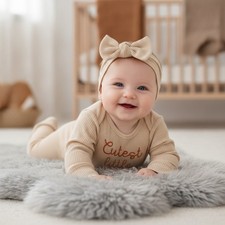 Adorable Baby Girl Halloween Romper - Long Sleeve Pumpkin Jumpsuit with Headband