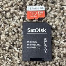 Samsung MicroSD EVO Plus 32GB Class 10 Micro SDHC Memory Card