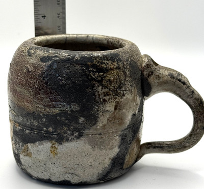 Handmade Studio Pottery Coffee Mug Rustic Stoneware Cup Earth Tone Artisan
