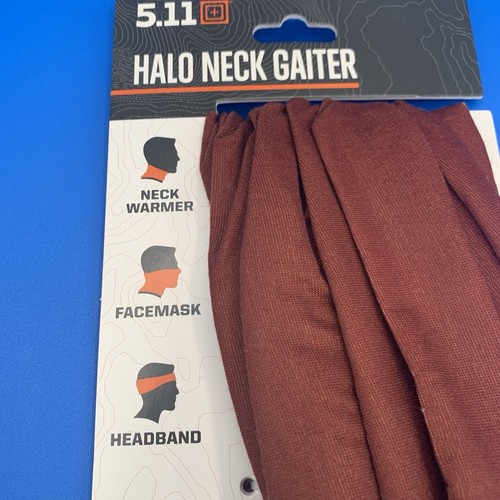 5.11 Tactical Halo Neck Gaiter Duck Ox Blood Red Lightweight Breathable Stretch