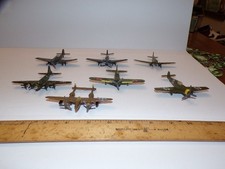Lot of 7 Metal Airplane Collectibles