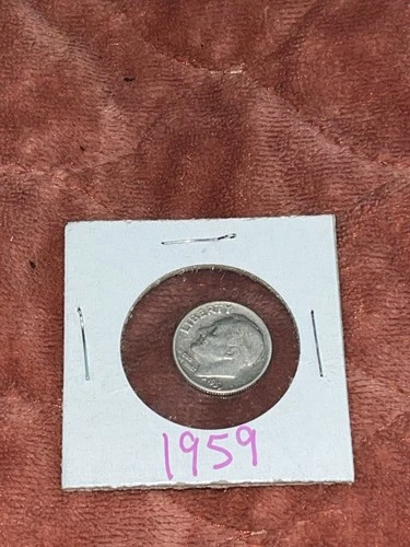 Photo of a 1959-P Roosevelt Dime from an eBay sale