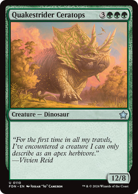 MTG - Quakestrider Ceratops - Foundations - NM - EN - Foil