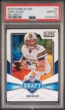 🔥2018 PANINI SCORE - JOSH ALLEN - NFL DRAFT #5 (RC) PSA 10🔥