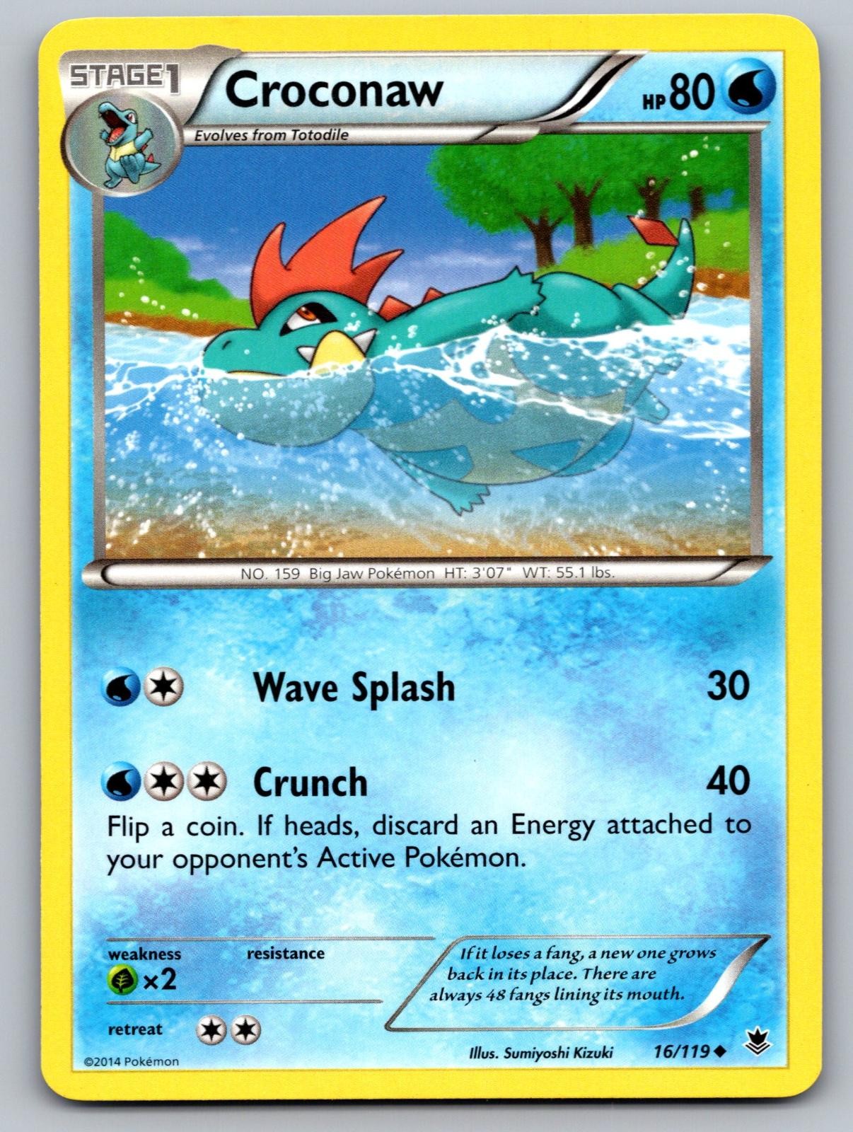 Croconaw 16/119 Uncommon Phantom Forces Pokemon Lightly Played