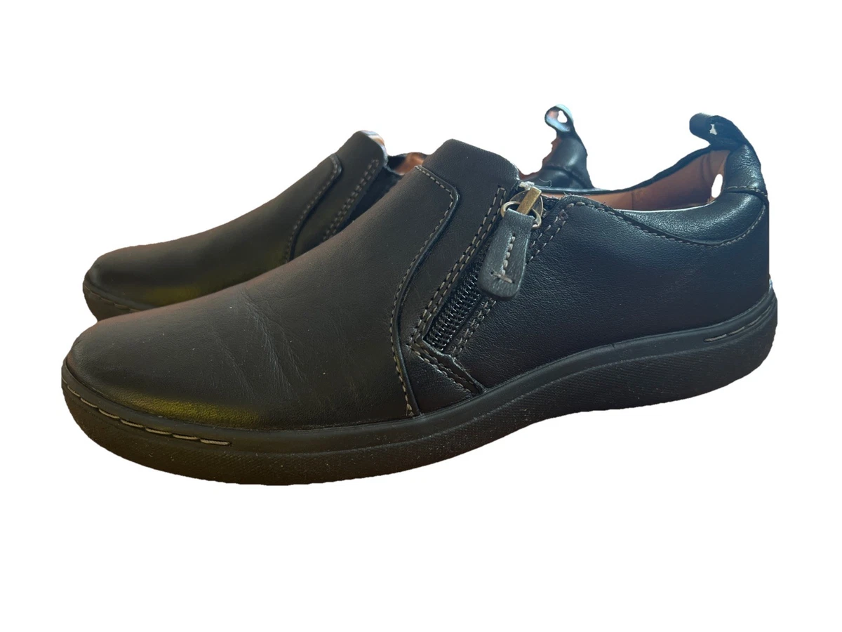 Chaussures Femme Clarks En Cuir Noir - Talon Haut - Pointure UK 6 (EUR 39.5) - Occasion Avec Boîte