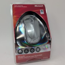 Microsoft Wireless Notebook Laser Mouse 6000 Model 1054, 1051 New Sealed