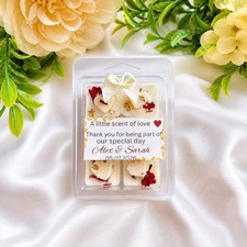 Wedding Favors Candle Melts/Personalized Bridal Shower Gift/Scented Wax Hearts.