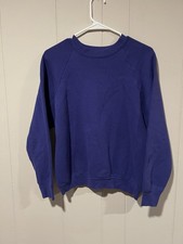 Fruit Of The Loom Vintage Casual Wear Sweatshirt Purple Ladies Large Retro
