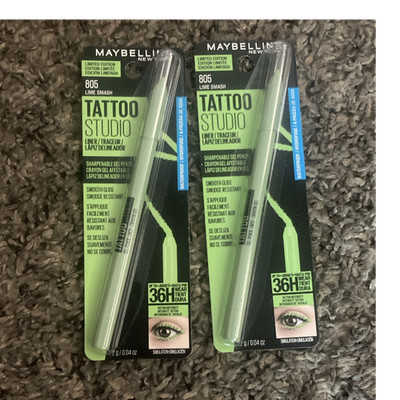 Maybelline New York Tattoo Studio Waterproof Gel Eyeliner 805 Lime Smash 2pcs