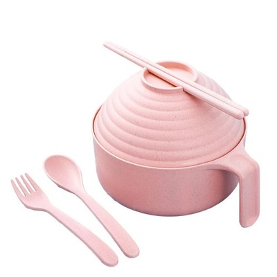Mikrowelle Ramen Schüssel Set mit Utensilien und Telefonhalter für einfache Mahlzeiten