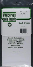 Evergreen Scale Models 9015 .015" x 6" x 12" Polystyrene Sheets