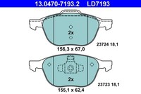 ATE LD7193 BremsbeläGe Vorderachse C-MAX, Focus II 05-