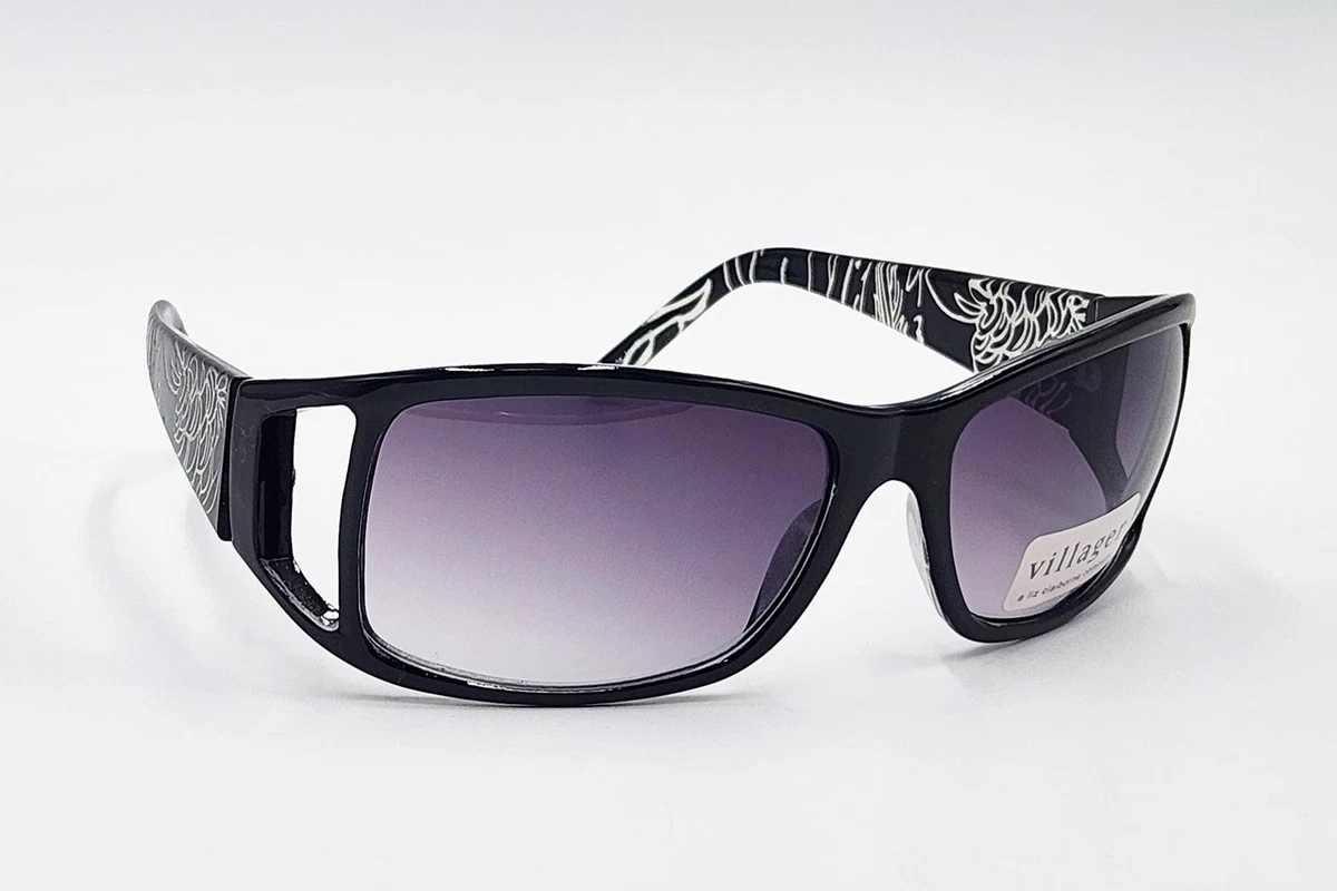 Liz Claiborne Black Sunglasses with Gray Case LIZ & CO. CLAIBORNE Wrap Sunglasses BLACK FRAME W/ GRAY LENS  main image 4