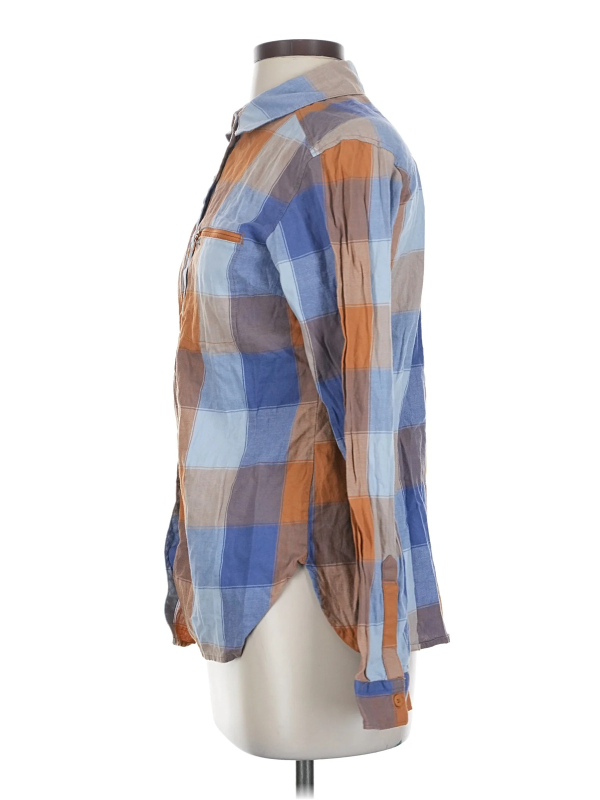 Columbia Women Blue Long Sleeve Button-Down Shirt S thumbnail 4