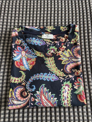 Wunderschönes Etro-T-Shirt dunkelblau, Größe M-L, Damen Baumwolle