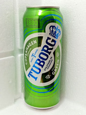 Empty Beer Can TUBORG GREEN 500 ml. Ukraine 2017 Top Open Collectible Breweriana