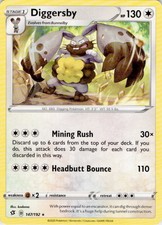 Diggersby 147/192 Rare Rebel Clash Pokemon Near Mint