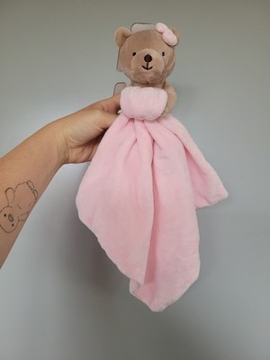 Dunnes Stores Baby Bettdecke Decke rosa Teddybär Plüsch weich Neugeborenes Geschenk