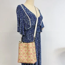 Coach CP056 Mollie Bucket Bag 22 In Signature Canvas IN Light Khaki Chalk Multi