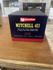 Garcia Mitchell 403 NIB . Never spooled .Reel Is Perfect. Box A Little Shelfworn