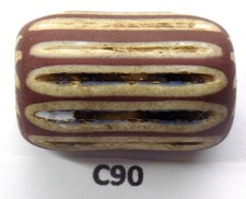 Old Rough Antique Venetian 6 layer Chevron African Trade Bead C90 BG 84