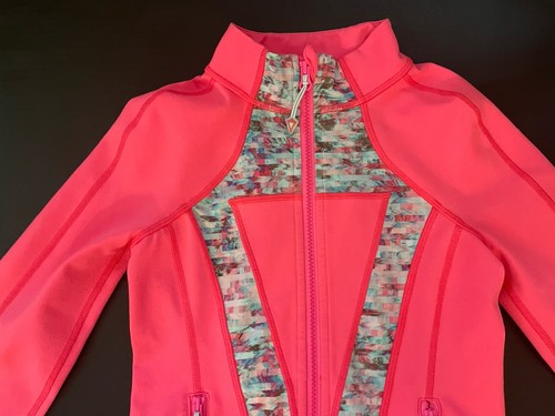 So Cute! Hot Pink Youth Size 10 IVIVVA by Lululemon Workout Jacket - Picture 7 of 10
