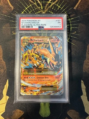 Pokemon M Charizard EX 107/106 Flashfire PSA 1
