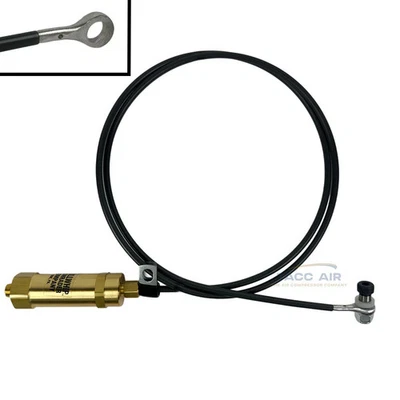 CONRADER 48" Bullwhip Throttle Control Cable W/ Cast Eyelet For Eagle Gas Air Compressors