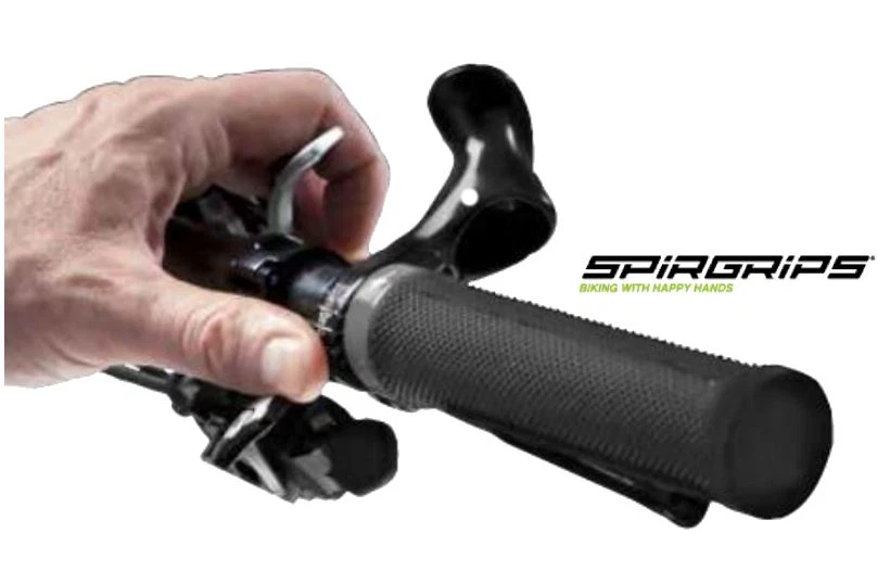 Poignées SPIRGRIPS VTT noir mat