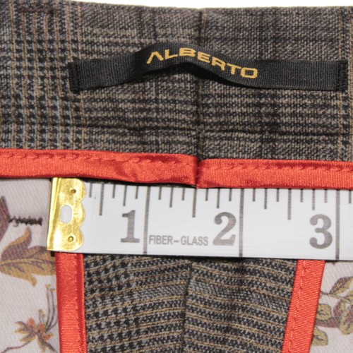 Alberto Anzughose Größe 38 US Rob Slim in grau/braun kariert Polyestermischung neu mit Etikett - Bild 5 von 19