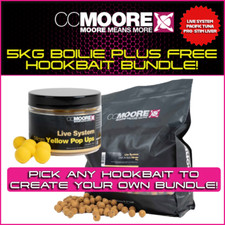 CC MOORE 5KG SHELFLIFE PLUS FREE HOOKBAITS | NEW - CARP FISHING BAIT RANGE