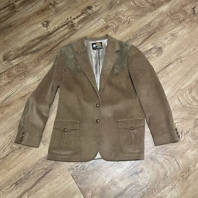 Kenny Rogers Sports Blazer Western Brown Women Size 20 Circle S Corduroy Cowgirl