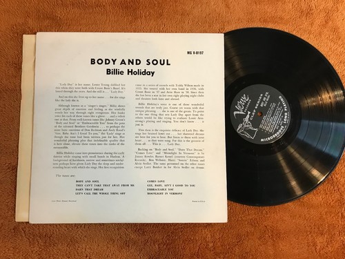 BILLIE HOLIDAY BODY AND SOUL MONO MGV-8197 1957 Clef Verve Jazz Voc original lp! - Picture 3 of 4