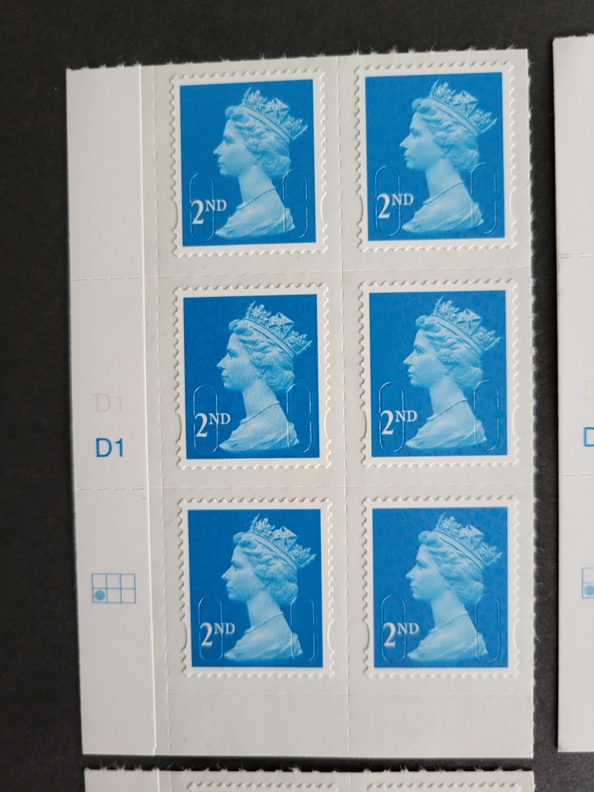 RARE SET GB 17/02/09 6 X 6 UM DEFINITIVE MACHIN STAMP CYLINDER BLOCKS