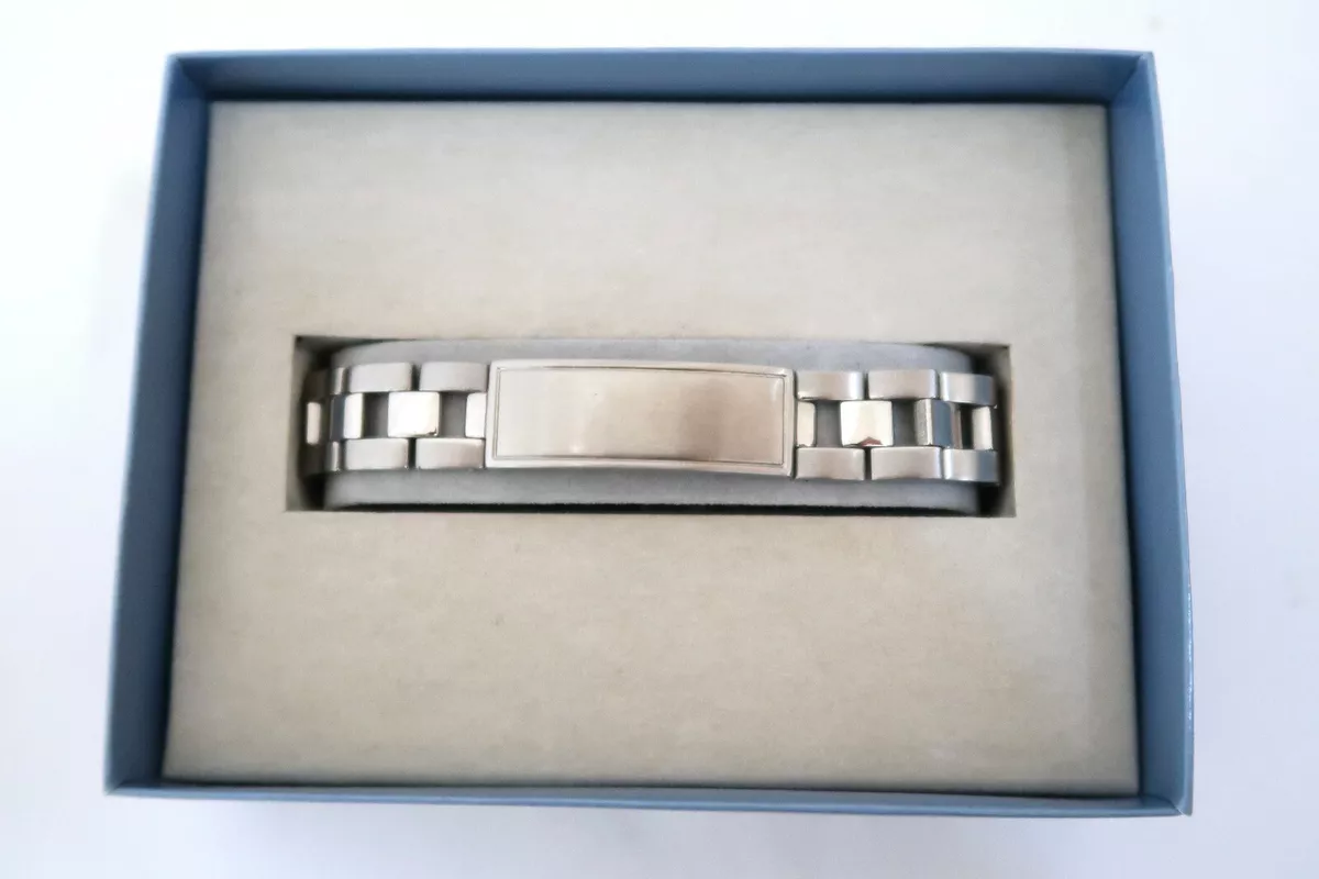 THINGS REMEMBERED mens stainless steel ID bracelet NIB