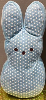 Peeps Candy Just Born 9  Blue Polka Dot Bunny Easter Collectible Plush Stuffed