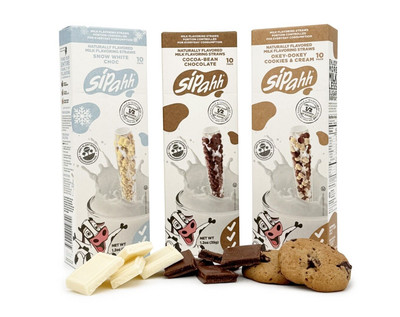 Sipahh Milk Flavoring Straws. 30 Plant-based Straws. CHOC LOVERS 3 Packs.