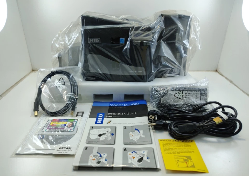 HID FARGO DTC4500 Single Sided Base Model USB and Ethernet ID Card Printer - Image 2 of 4