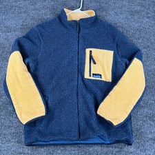 Kavu Womens Jacket Medium Blue Fleece Long Sleeve Full Zip Mock Neck Pockets
