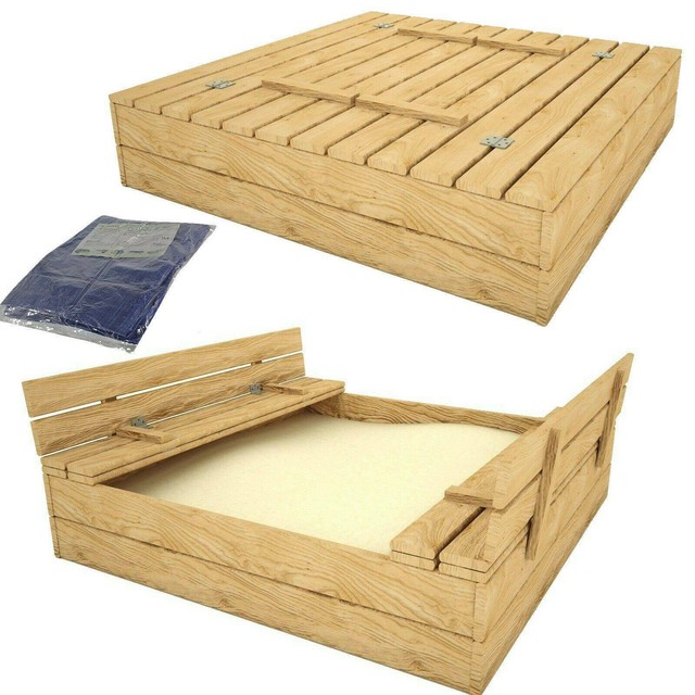 Sand Pits Toys Toys Games Large Wooden Sandpit Sandbox Square