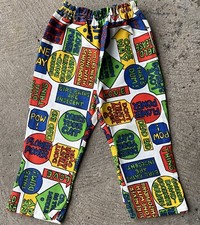 Vintage 70's Kids Advertising Promo Cool Print Pants