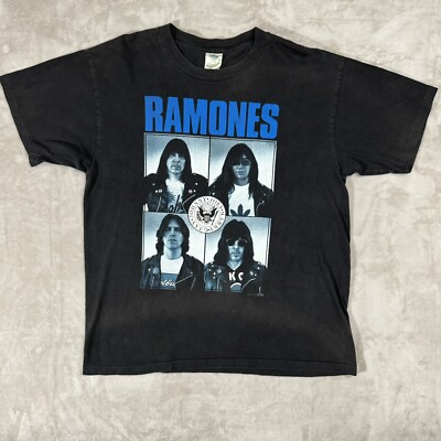 Vintage Ramones Adios Amigos 1996 Final Tour T-Shirt Size XL VTG Ramones