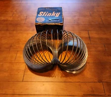 1940's Vintage Early James Original Slinky Toy Blue Box Clifton Heights PA