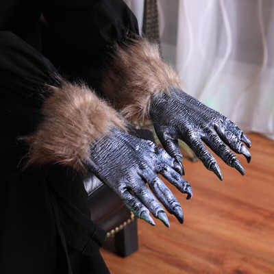 brown hands with black fur Hairy hands adult fancy dress accessories