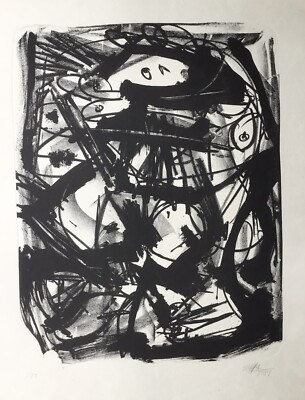 Antonio Saura Lithographie nummeriert 1/75 datiert 1959 signiert