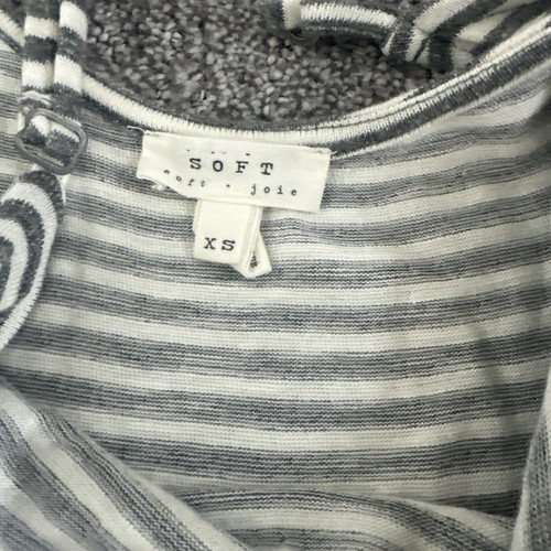 Soft Joie Womens Size XS Maxi Dress Striped Grey White Long Flowy Casual - Picture 5 of 9
